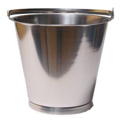 Hink Med Bottenband Rostfri 10 Liter