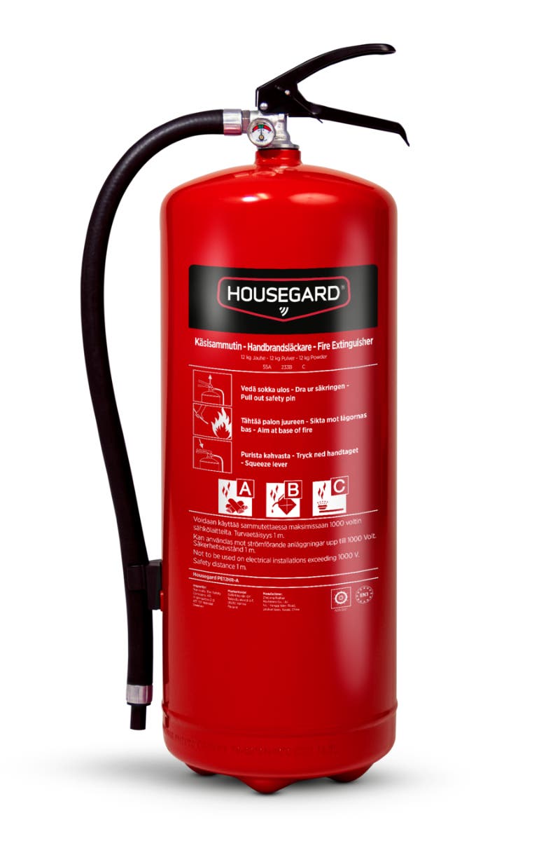 Housegard 12 kg pulversläckare, PE12HR-A SE/FI