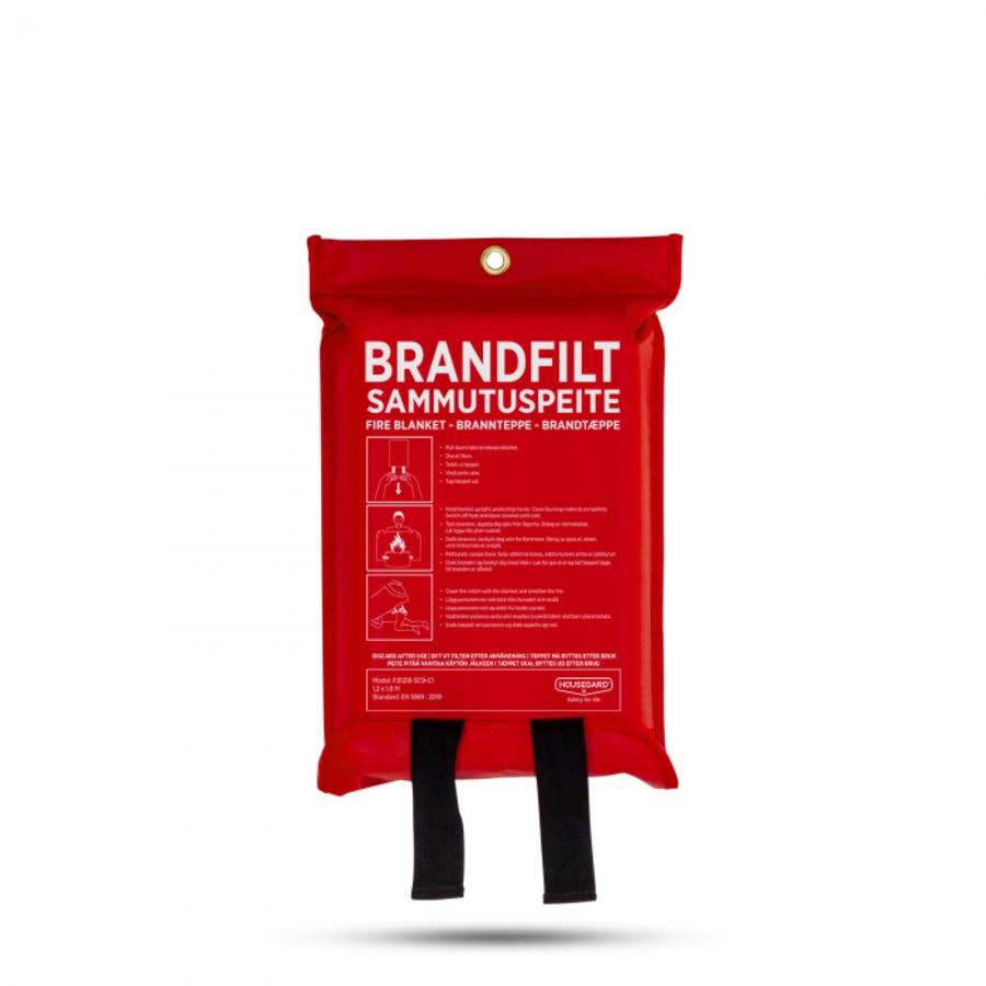 Housegard brandfilt, 120x120 cm, röd