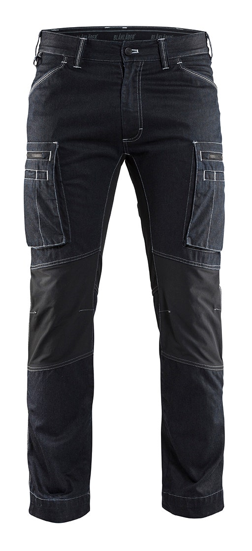 Arbetsbyxa Blåkläder Stretch Marinblå/svart 1459 C44, Bomull