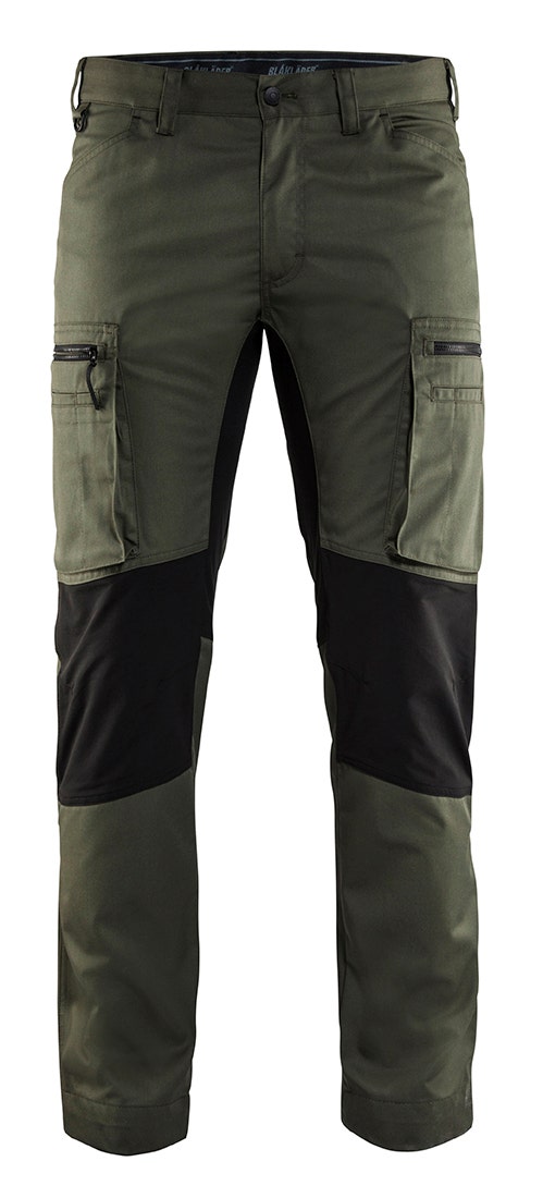 Arbetsbyxa Blåkläder Stretch Armégrön/svart 1459 C44