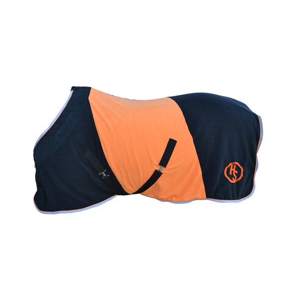 Fleecetäcke Hansbo Brett Fält I Färg 115 Cm Svart/orange