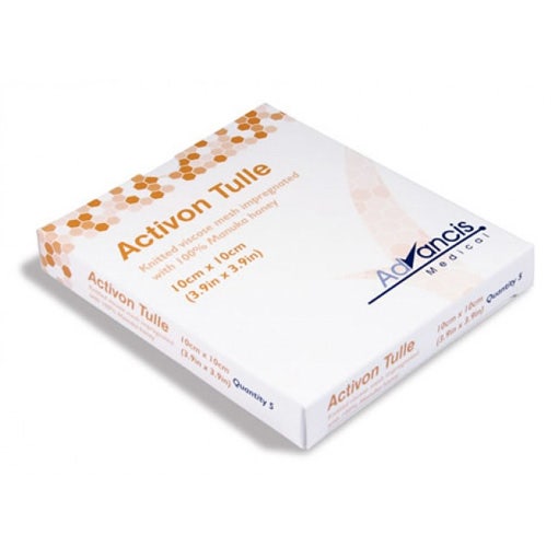 Activon Tulle Viskoskompress Med Manukahonung 100x100mm 5 St/frp