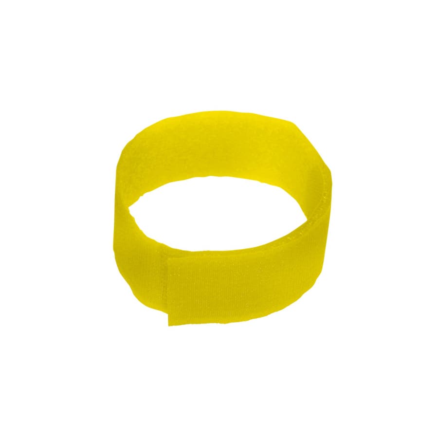 Vristband kardborr 36 cm, gul, 10 st/frp