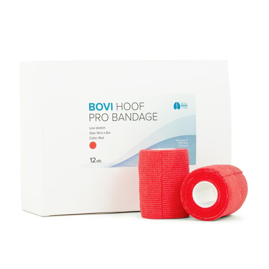 Bandage Bovi Hoof Care 9 cm x 6m 12 st Röd
