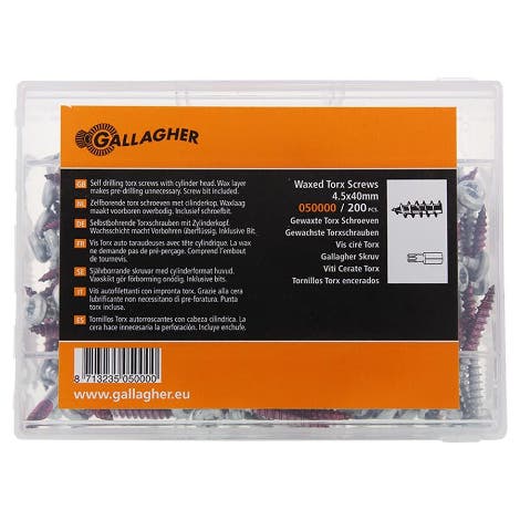 Gallagher skruvar 4,5x40 T25, 200-pack